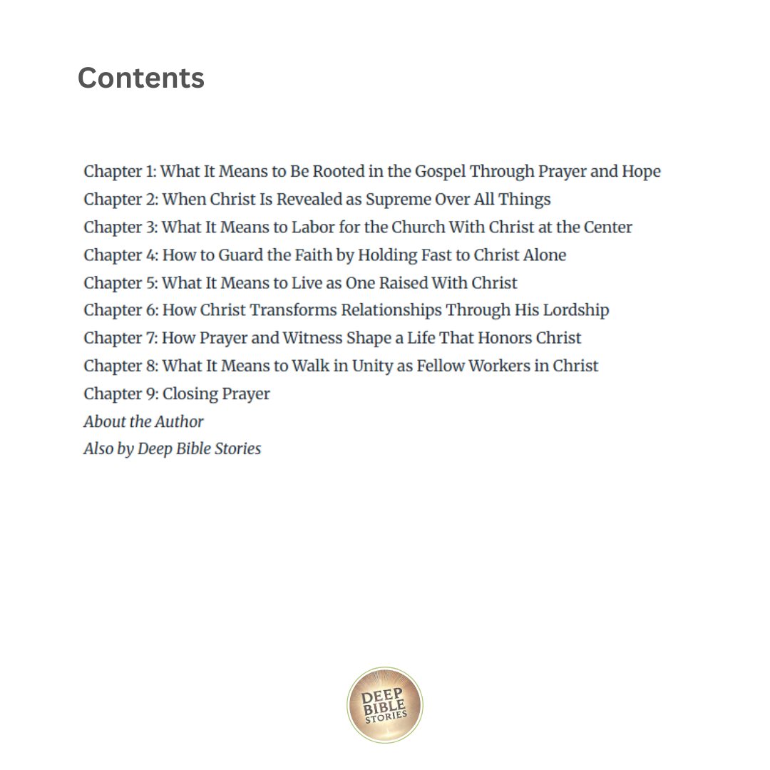 The Book of Colossians